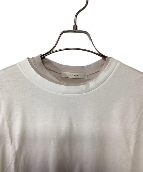 LOHEN（ローヘン）LOHEN (ローヘン) バイカラーレイヤードT シャツ ホワイト サイズ:Fの古着・服飾アイテム