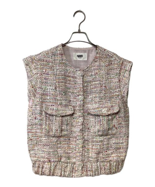 NOISE MAKER（ノイズメーカー）NOISE MAKER (ノイズメーカー) ツイードスリーブレスジャケット ライトピンク サイズ:36の古着・服飾アイテム