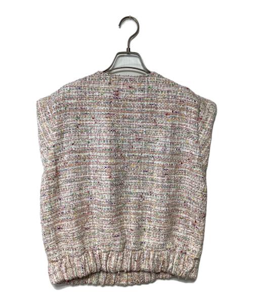 NOISE MAKER（ノイズメーカー）NOISE MAKER (ノイズメーカー) ツイードスリーブレスジャケット ライトピンク サイズ:36の古着・服飾アイテム