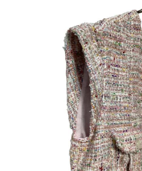 NOISE MAKER（ノイズメーカー）NOISE MAKER (ノイズメーカー) ツイードスリーブレスジャケット ライトピンク サイズ:36の古着・服飾アイテム