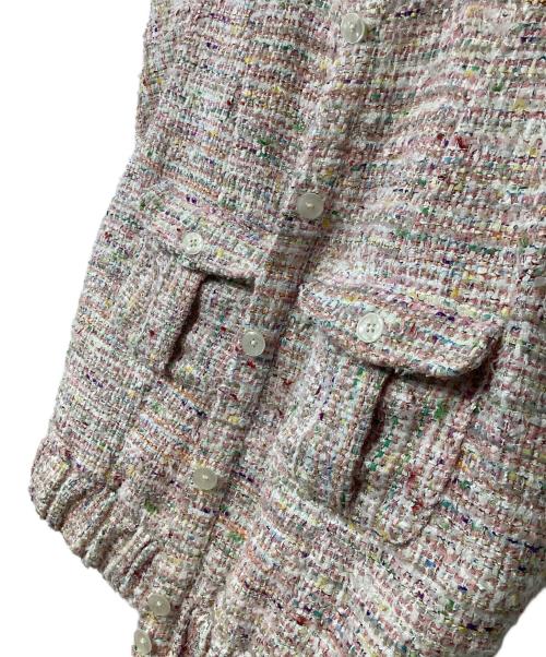 NOISE MAKER（ノイズメーカー）NOISE MAKER (ノイズメーカー) ツイードスリーブレスジャケット ライトピンク サイズ:36の古着・服飾アイテム