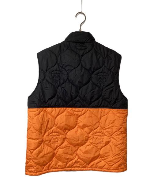 A BATHING APE（ア ベイシング エイプ）A BATHING APE (ア ベイシング エイプ) キルティングベスト ブラック×オレンジ サイズ:Mの古着・服飾アイテム