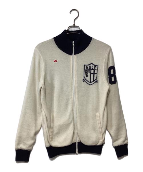 PEARLY GATES（パーリーゲイツ）PEARLY GATES (パーリーゲイツ) ニットジャケット アイボリー×ブラック サイズ:4の古着・服飾アイテム