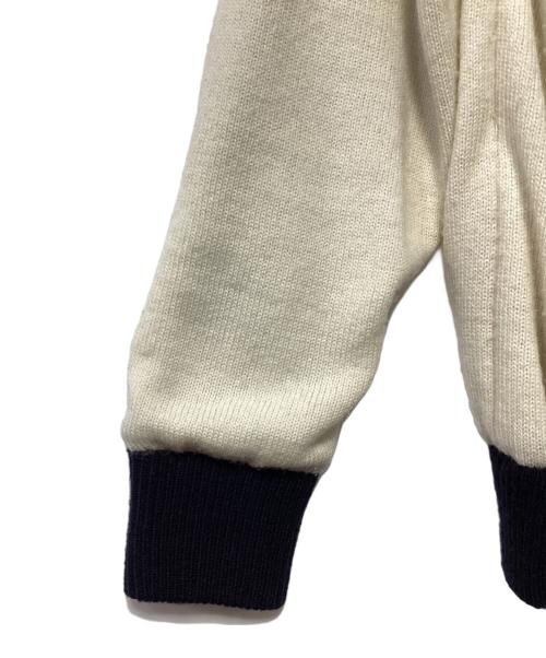 PEARLY GATES（パーリーゲイツ）PEARLY GATES (パーリーゲイツ) ニットジャケット アイボリー×ブラック サイズ:4の古着・服飾アイテム