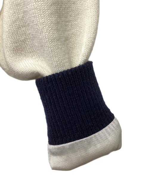 PEARLY GATES（パーリーゲイツ）PEARLY GATES (パーリーゲイツ) ニットジャケット アイボリー×ブラック サイズ:4の古着・服飾アイテム