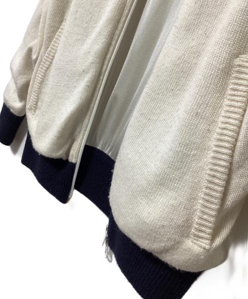 PEARLY GATES（パーリーゲイツ）PEARLY GATES (パーリーゲイツ) ニットジャケット アイボリー×ブラック サイズ:4の古着・服飾アイテム