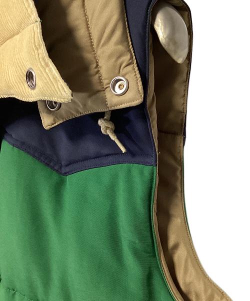 SUGAR CANE（シュガーケーン）SUGAR CANE (シュガーケーン) 中綿ベスト ネイビー×グリーン サイズ:Lの古着・服飾アイテム