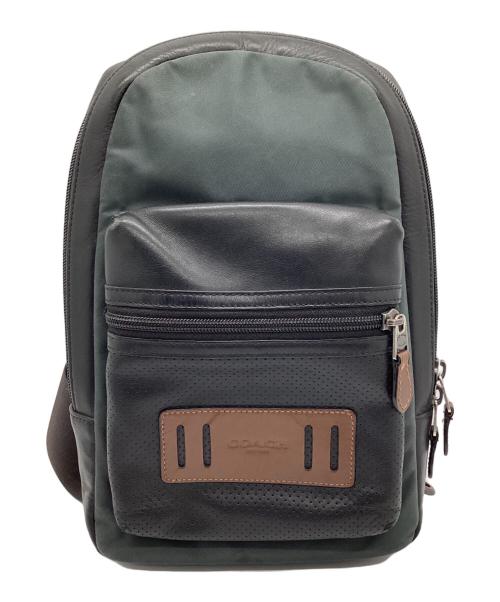 COACH（コーチ）COACH (コーチ) ボディーバッグ ブラック×ブラウンの古着・服飾アイテム