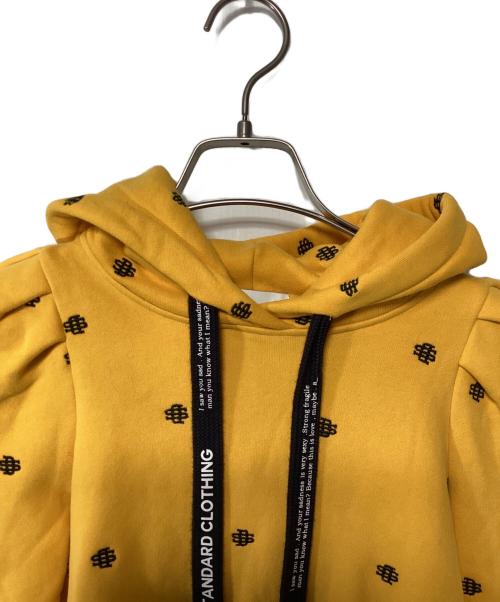 DOUBLE STANDARD CLOTHING（ダブルスタンダードクロージング）DOUBLE STANDARD CLOTHING (ダブルスタンダードクロージング) パフスリーブ刺繍パーカー イエロー サイズ:36の古着・服飾アイテム