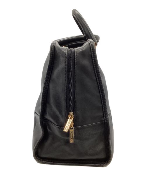 LOEWE（ロエベ）LOEWE (ロエベ) レザーハンドバッグ ブラックの古着・服飾アイテム