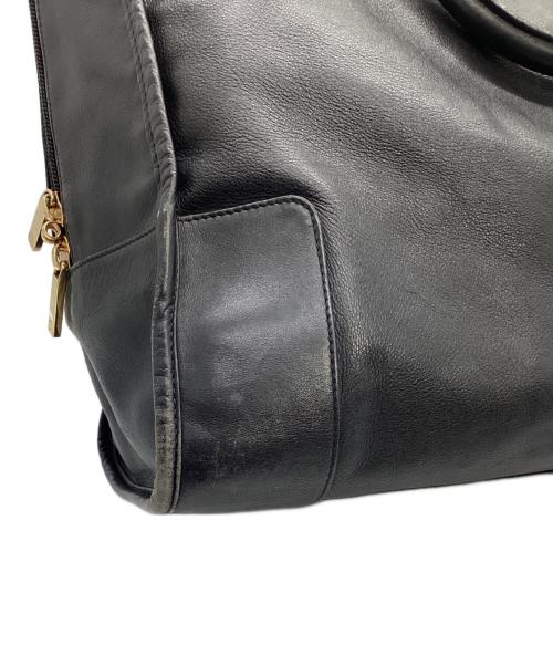 LOEWE（ロエベ）LOEWE (ロエベ) レザーハンドバッグ ブラックの古着・服飾アイテム
