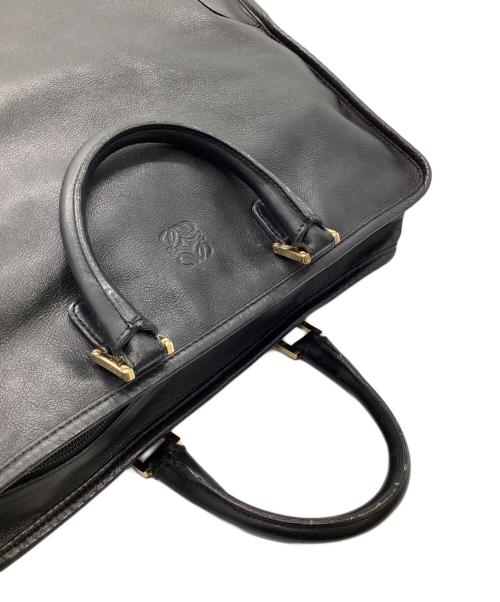 LOEWE（ロエベ）LOEWE (ロエベ) レザーハンドバッグ ブラックの古着・服飾アイテム