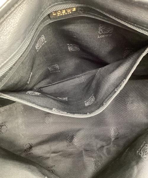 LOEWE（ロエベ）LOEWE (ロエベ) レザーハンドバッグ ブラックの古着・服飾アイテム