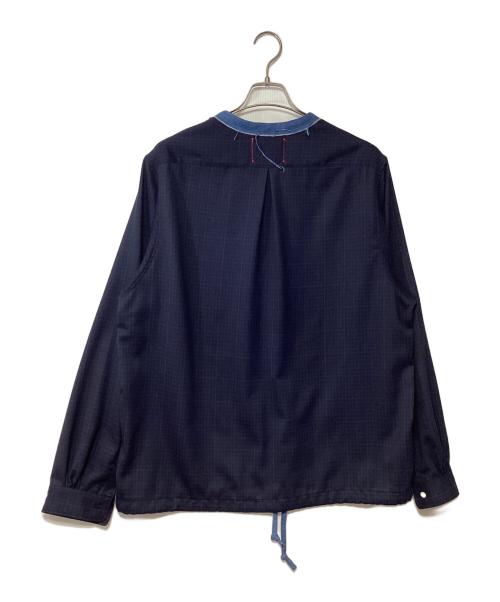 SUBTLE（サートル）SUBTLE (サートル) 長袖シャツ ネイビー×ブルー サイズ:03の古着・服飾アイテム