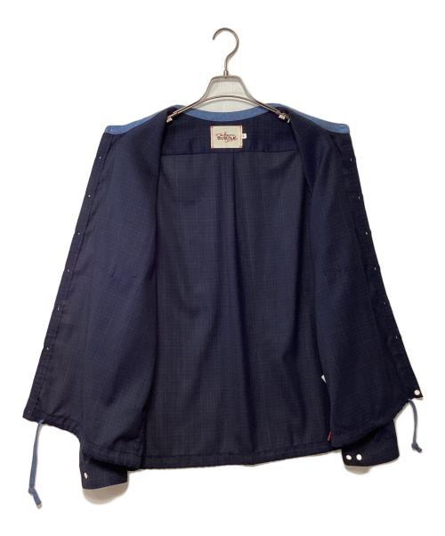 SUBTLE（サートル）SUBTLE (サートル) 長袖シャツ ネイビー×ブルー サイズ:03の古着・服飾アイテム
