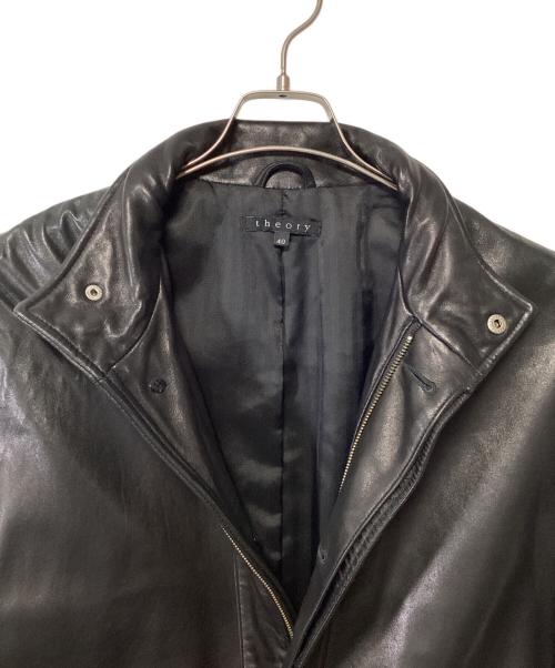 theory（セオリー）theory (セオリー) レザーコート ブラック サイズ:40の古着・服飾アイテム