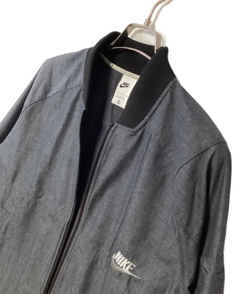 NIKE（ナイキ）NIKE (ナイキ) ウーブンボンバージャケット グレー×ブラック サイズ:Lの古着・服飾アイテム