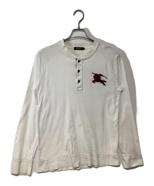 BURBERRY BLACK LABEL（バーバリーブラックレーベル）BURBERRY BLACK LABEL (バーバリーブラックレーベル) ロングスリーブカットソー ホワイト サイズ:2の古着・服飾アイテム