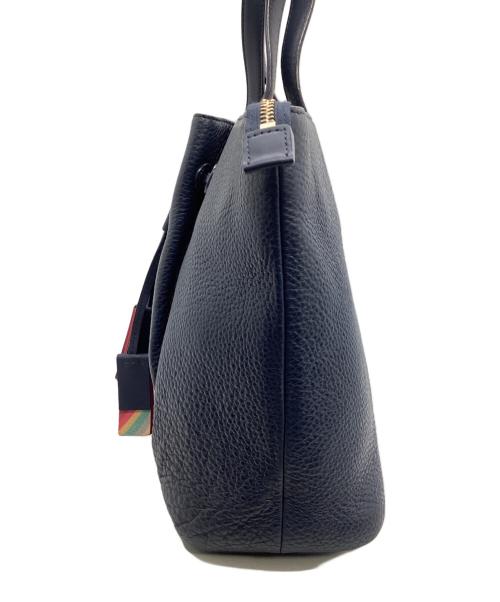 PAUL SMITH（ポールスミス）PAUL SMITH (ポールスミス) レザートートバッグ ネイビーの古着・服飾アイテム