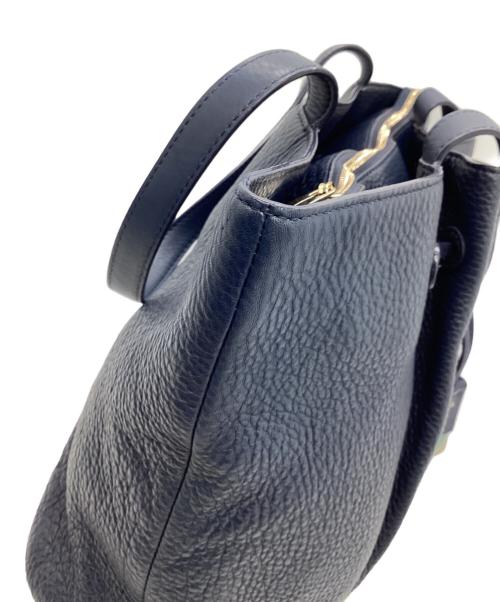 PAUL SMITH（ポールスミス）PAUL SMITH (ポールスミス) レザートートバッグ ネイビーの古着・服飾アイテム