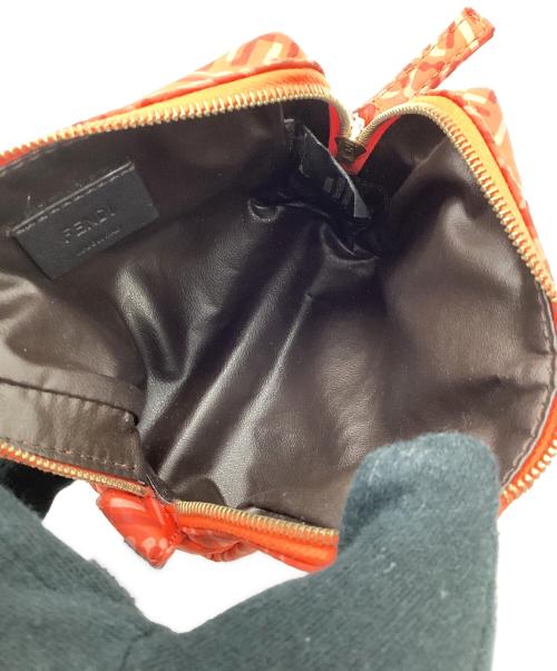 FENDI（フェンディ）FENDI (フェンディ) SKIMS (スキムス) メイクポーチ レッドの古着・服飾アイテム