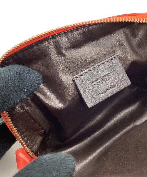 FENDI（フェンディ）FENDI (フェンディ) SKIMS (スキムス) メイクポーチ レッドの古着・服飾アイテム