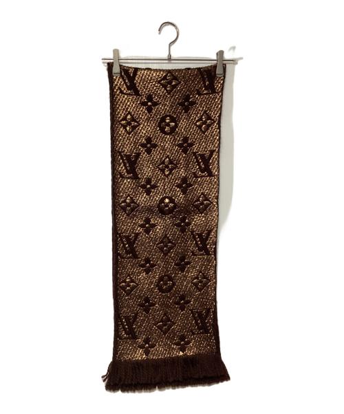 LOUIS VUITTON（ルイ ヴィトン）LOUIS VUITTON (ルイ ヴィトン) エシャルプ・ロゴマニアシャイン ブラウンの古着・服飾アイテム