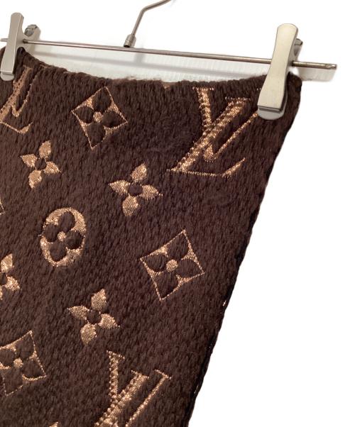 LOUIS VUITTON（ルイ ヴィトン）LOUIS VUITTON (ルイ ヴィトン) エシャルプ・ロゴマニアシャイン ブラウンの古着・服飾アイテム