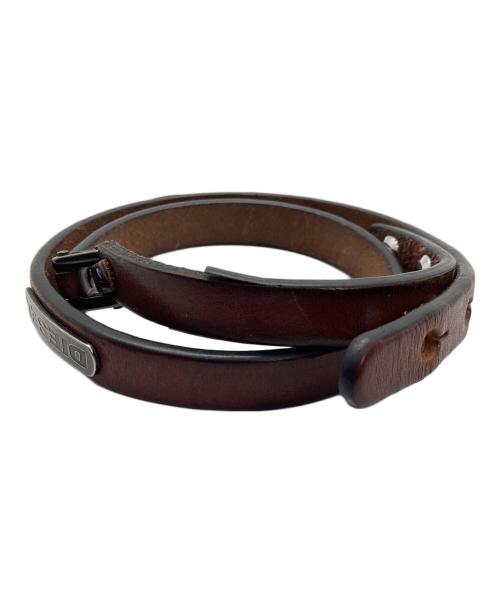 DIESEL（ディーゼル）DIESEL (ディーゼル) ブレスレット ブラウン×ブラックの古着・服飾アイテム