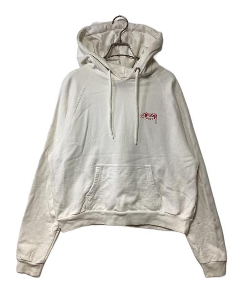 stussy（ステューシー）stussy (ステューシー) プルオーバーパーカー ホワイト サイズ:SIZE Mの古着・服飾アイテム