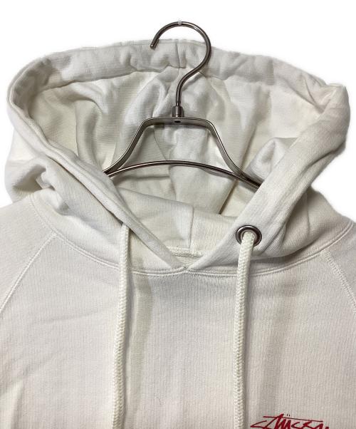 stussy（ステューシー）stussy (ステューシー) プルオーバーパーカー ホワイト サイズ:SIZE Mの古着・服飾アイテム