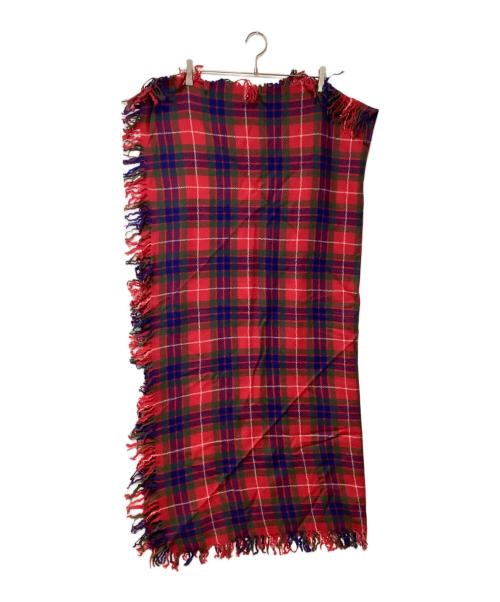 Vivienne Westwood（ヴィヴィアンウエストウッド）Vivienne Westwood (ヴィヴィアンウエストウッド) ストール レッド×ネイビーの古着・服飾アイテム