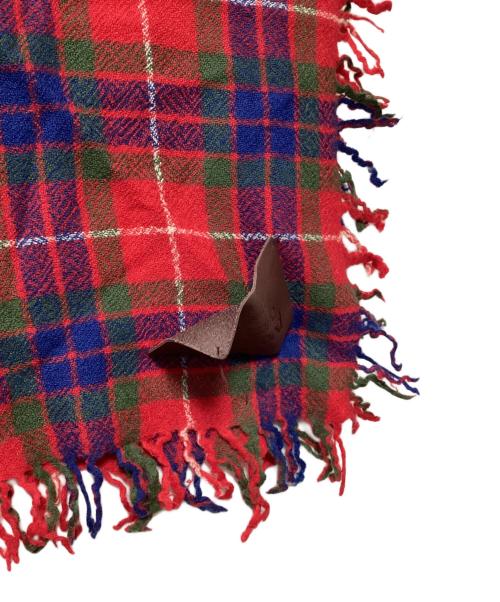 Vivienne Westwood（ヴィヴィアンウエストウッド）Vivienne Westwood (ヴィヴィアンウエストウッド) ストール レッド×ネイビーの古着・服飾アイテム