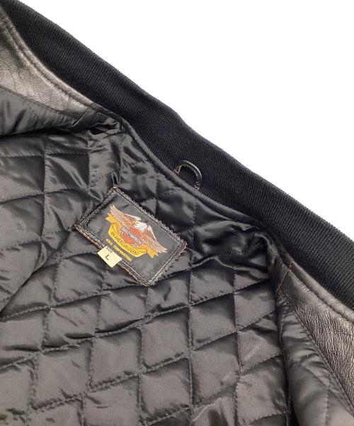 HARLEY-DAVIDSON（ハーレーダビッドソン）HARLEY-DAVIDSON (ハーレーダビッドソン) スタジャン ブラック サイズ:Lの古着・服飾アイテム