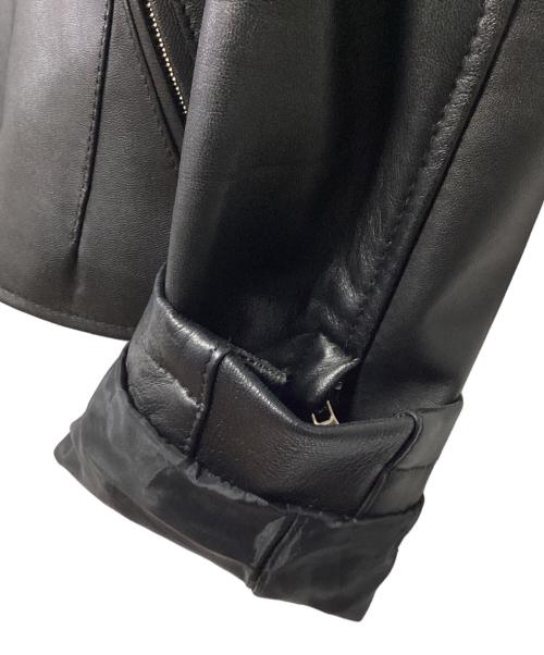 STUDIOUS（ステュディオス）STUDIOUS (ステュディオス) ノーカラーシングルライダースジャケット ブラックの古着・服飾アイテム