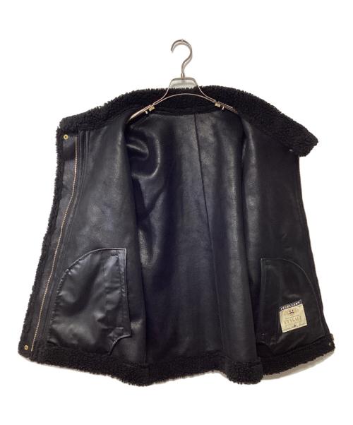 journal standard L'essage（ジャーナルスタンダード レサージュ）journal standard L'essage (ジャーナルスタンダード レサージュ) ボアアビエータージャケット ブラック サイズ:記載なしの古着・服飾アイテム