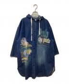 SCOLARスカラ）の古着「グラフィック柄デニムコート」｜ネイビー
