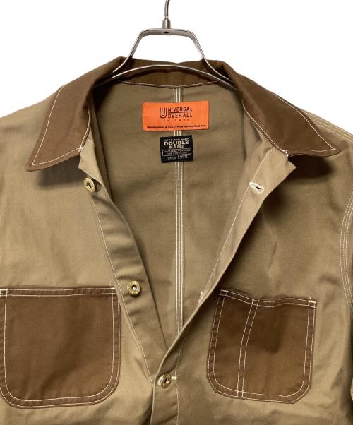 UNIVERSAL OVERALL（ユニバーサルオーバーオール）UNIVERSAL OVERALL (ユニバーサルオーバーオール) カバーオール ベージュ×ブラウン サイズ:Fの古着・服飾アイテム