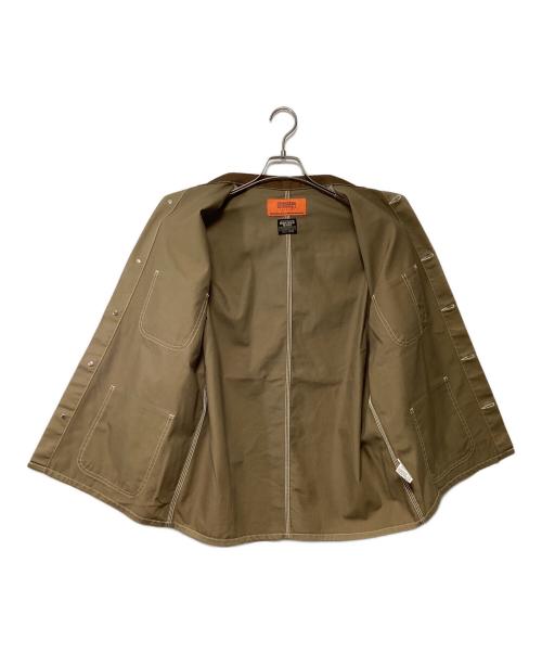 UNIVERSAL OVERALL（ユニバーサルオーバーオール）UNIVERSAL OVERALL (ユニバーサルオーバーオール) カバーオール ベージュ×ブラウン サイズ:Fの古着・服飾アイテム