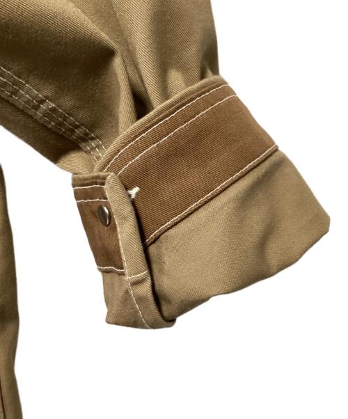 UNIVERSAL OVERALL（ユニバーサルオーバーオール）UNIVERSAL OVERALL (ユニバーサルオーバーオール) カバーオール ベージュ×ブラウン サイズ:Fの古着・服飾アイテム