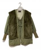 KASTANEカスタネ）の古着「マルチウェイベスト付ミリタリーコート」｜グリーン