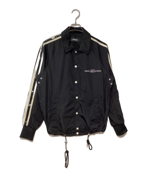 DIESEL（ディーゼル）DIESEL (ディーゼル) コーチジャケット ブラック×オフホワイト サイズ:Sの古着・服飾アイテム