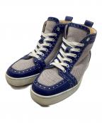 Christian Louboutinクリスチャン・ルブタン）の古着「ハイカットスニーカー」｜ブルー×ホワイト