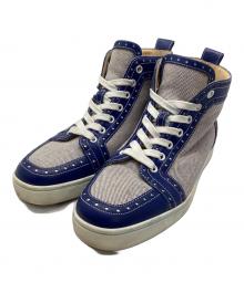 Christian Louboutin（クリスチャン・ルブタン）の古着「ハイカットスニーカー」｜ブルー×ホワイト