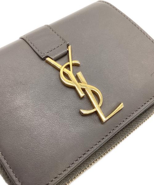 Saint Laurent Paris（サンローランパリ）Saint Laurent Paris (サンローランパリ) コンパクトウォレット グレーの古着・服飾アイテム