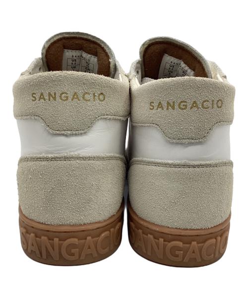 Sangacio（サンガッチョ）Sangacio (サンガッチョ) ハイカットスニーカー ホワイト×ベージュ サイズ:27.5の古着・服飾アイテム