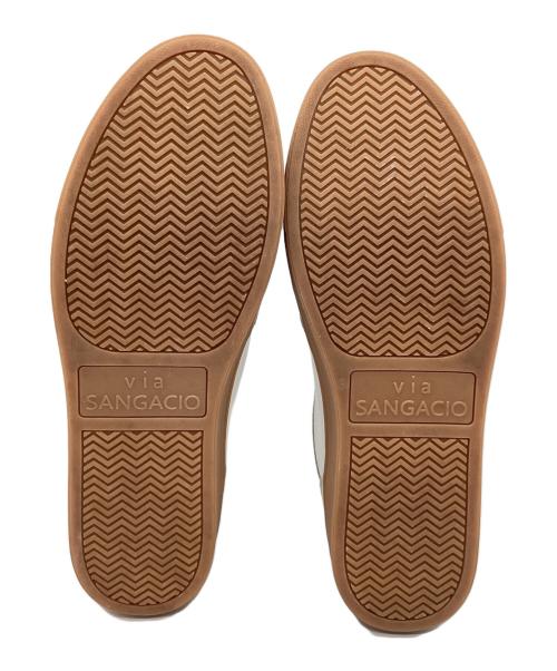 Sangacio（サンガッチョ）Sangacio (サンガッチョ) ハイカットスニーカー ホワイト×ベージュ サイズ:27.5の古着・服飾アイテム