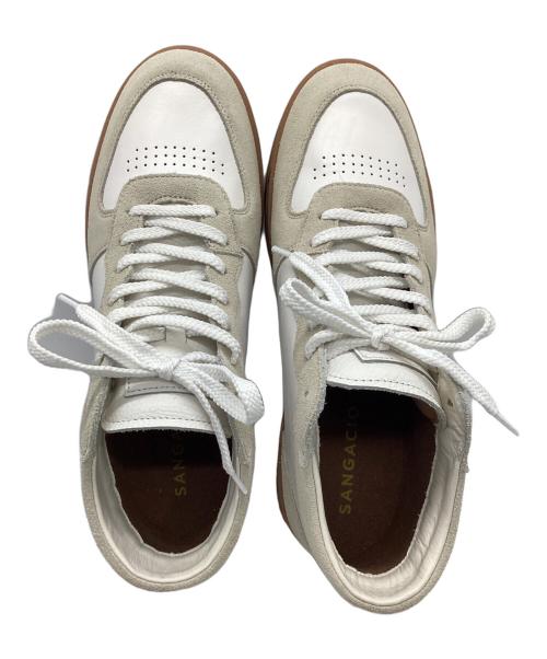 Sangacio（サンガッチョ）Sangacio (サンガッチョ) ハイカットスニーカー ホワイト×ベージュ サイズ:27.5の古着・服飾アイテム