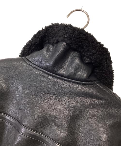 X-GIRL（エックスガール）X-GIRL (エックスガール) CROPPED FAUX MOUTON RIDER'S JACKET ブラック サイズ:Sの古着・服飾アイテム