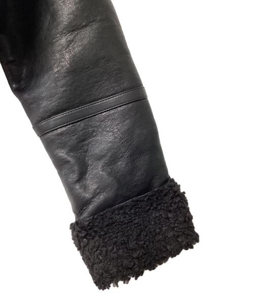 X-GIRL（エックスガール）X-GIRL (エックスガール) CROPPED FAUX MOUTON RIDER'S JACKET ブラック サイズ:Sの古着・服飾アイテム